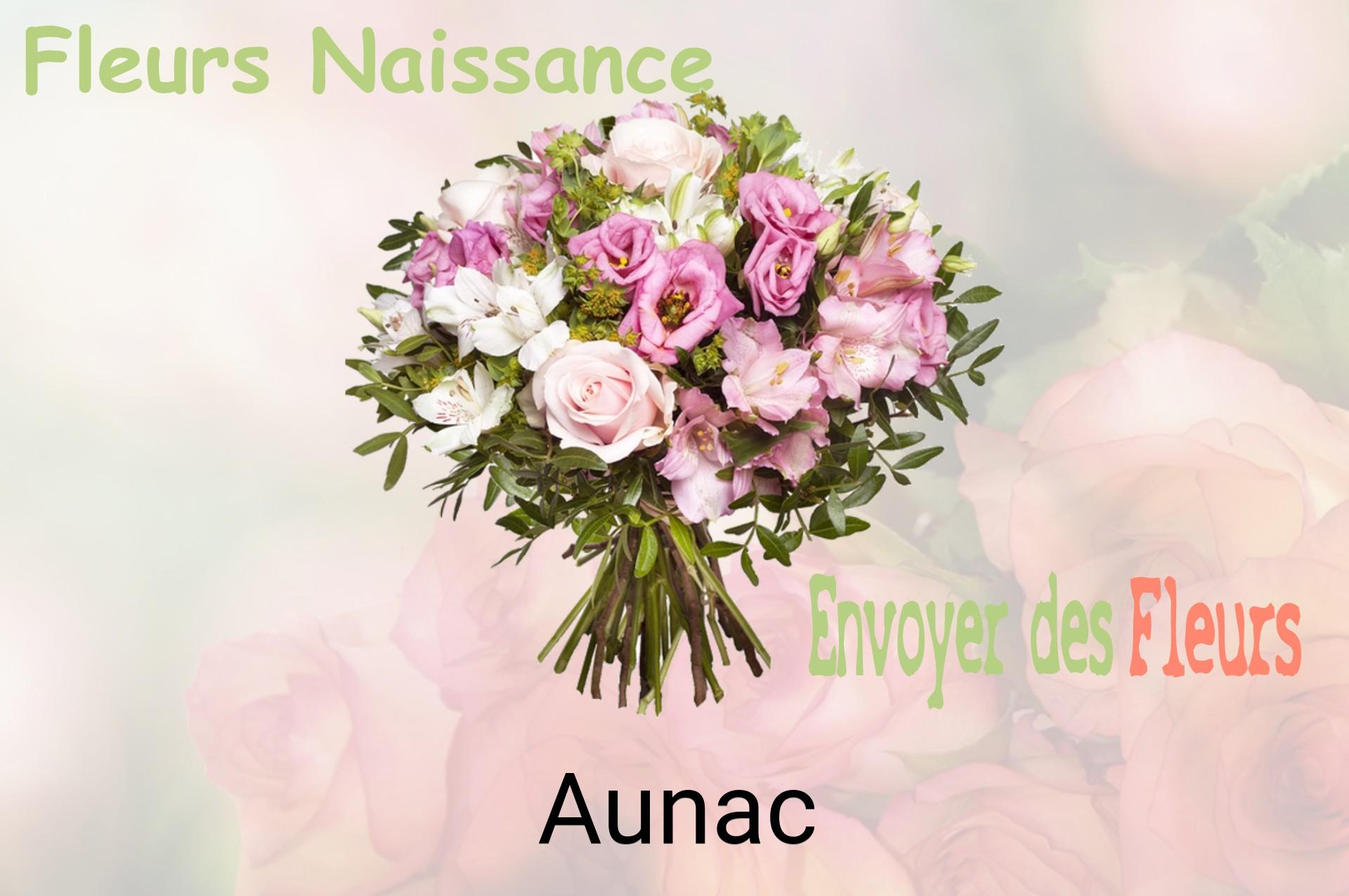 Bouquet de fleurs de naissance livré à Aunac